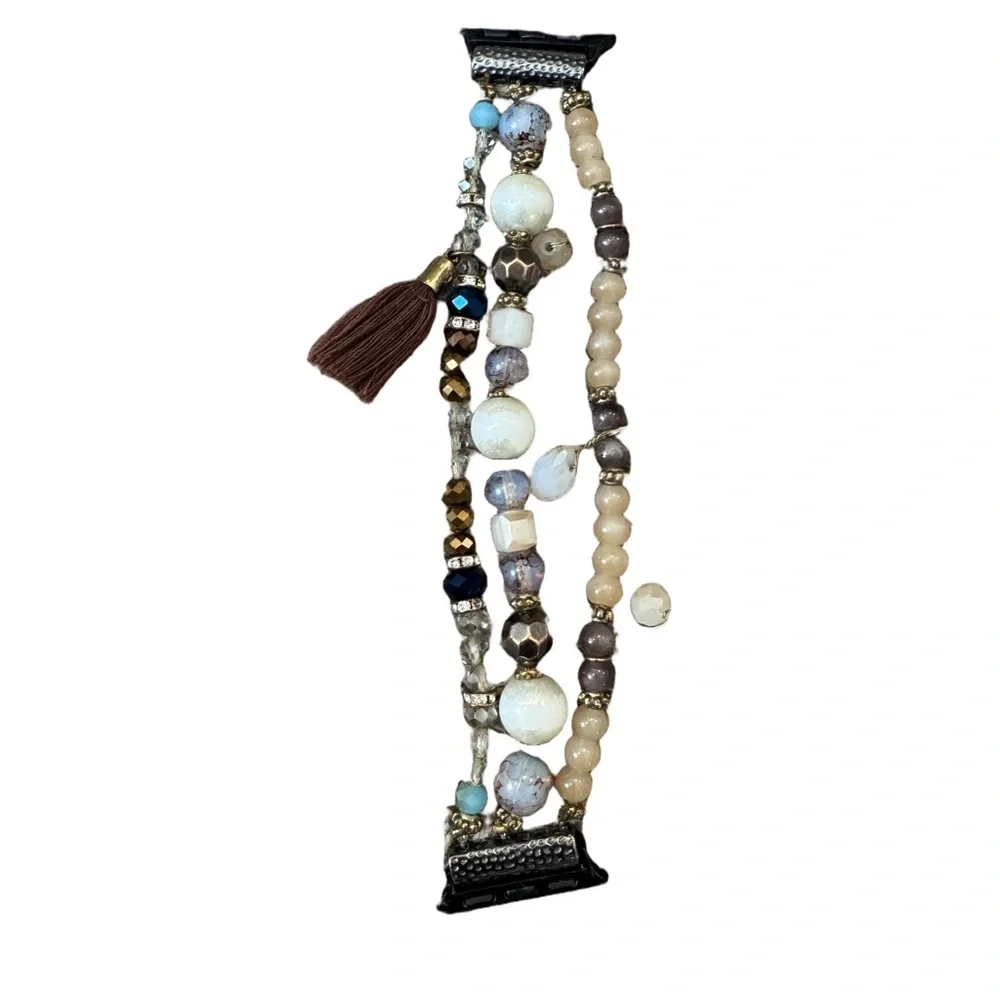 Boho Beaded Apple Watch Band with Tassels